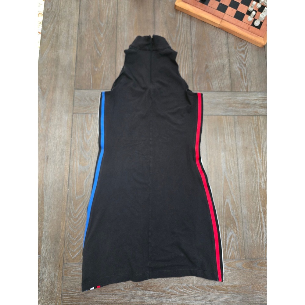 Adidas Originals Mock Neck Tricolor Trefoil Tank Dress US L Black - Picture 8 of 11